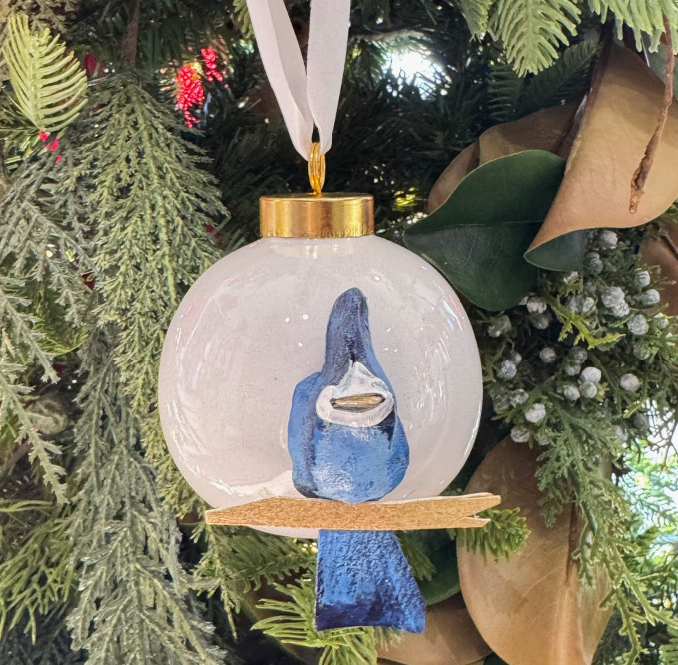 Blue Jaybird Ornament