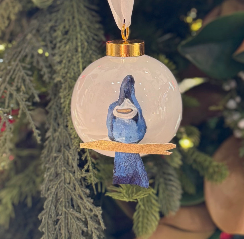 Blue Jaybird Ornament