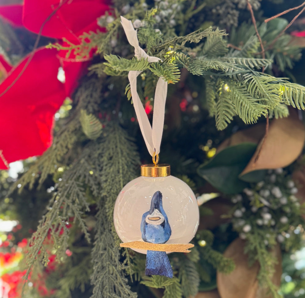 Blue Jaybird Ornament
