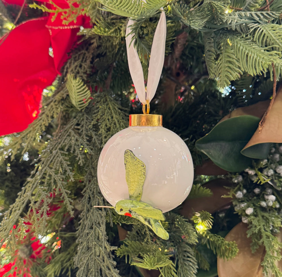 Green Hummingbird Ornament