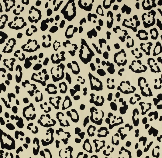 Leopard - Cream/Black Metallic Wrap Sheets