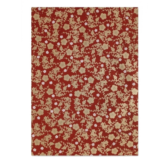 Cherry Blossom Red/Metallic Gold Wrap Sheets