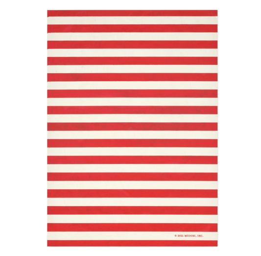 Stripes Cream/Red Metallic Wrap Sheets