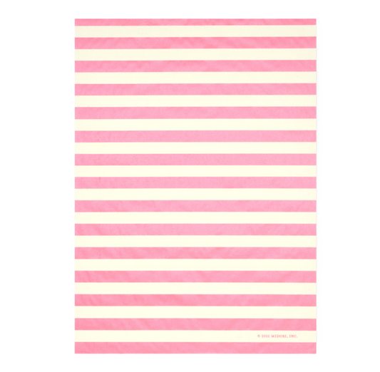 Stripes Cream/Pink Metallic Wrap Sheets