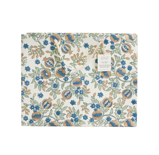 Hand Block Printed Gift Bags (Medium) - Indigo