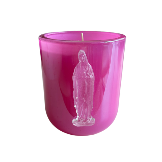 Mother Mary Pink Garden District Candle