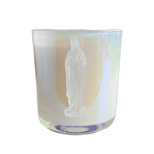 Mother Mary Iridescent Garden District Candle