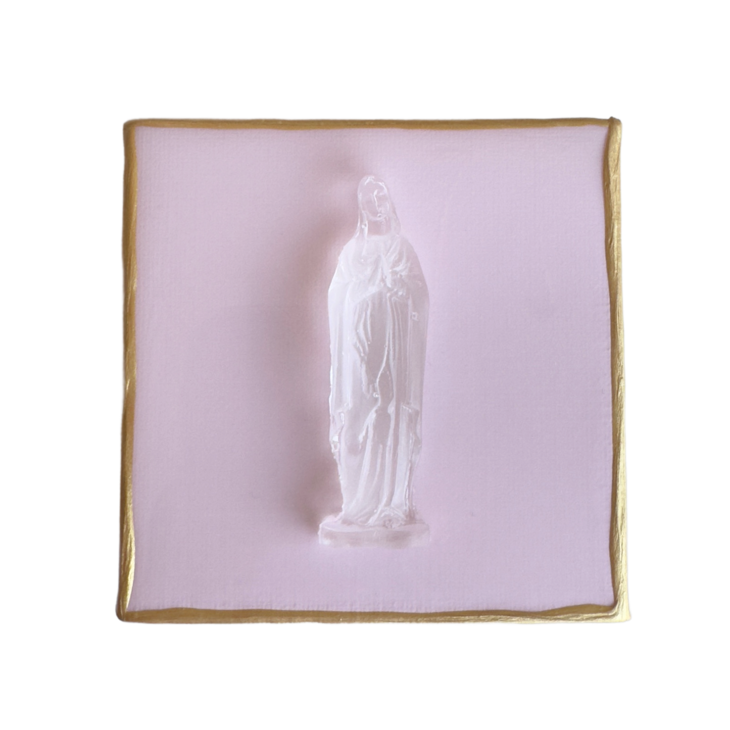 Mother Mary 4x4 Light Pink Canvas
