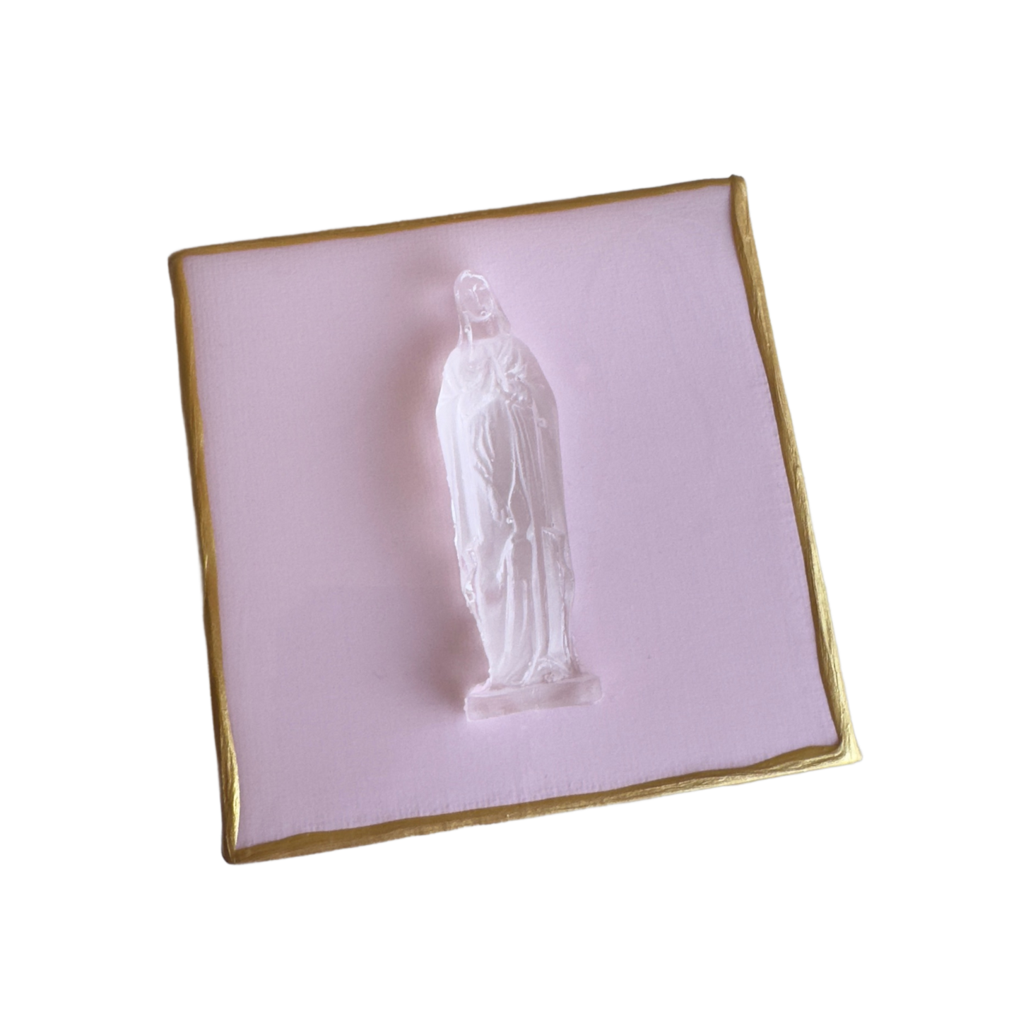 Mother Mary 4x4 Light Pink Canvas