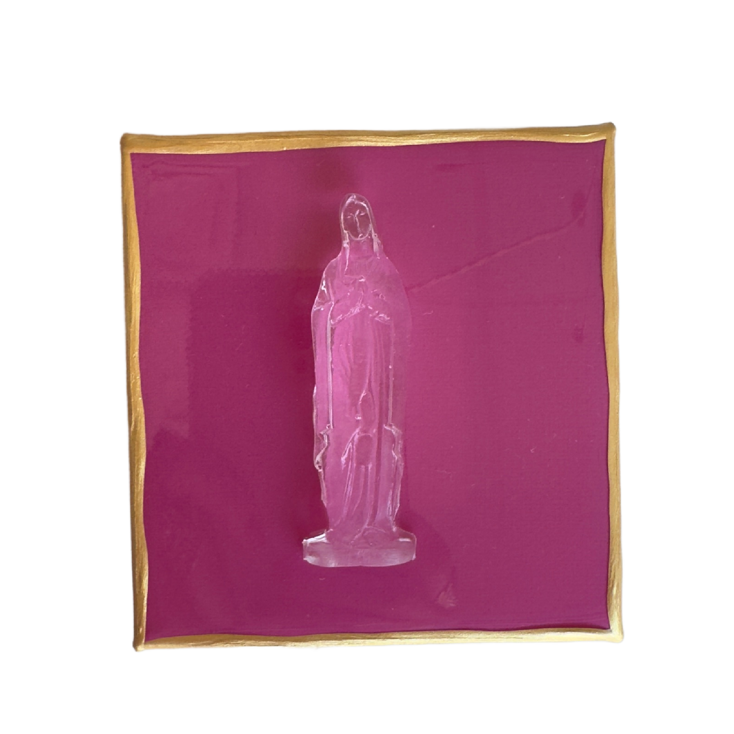 Mother Mary 4x4 Hot Pink Canvas