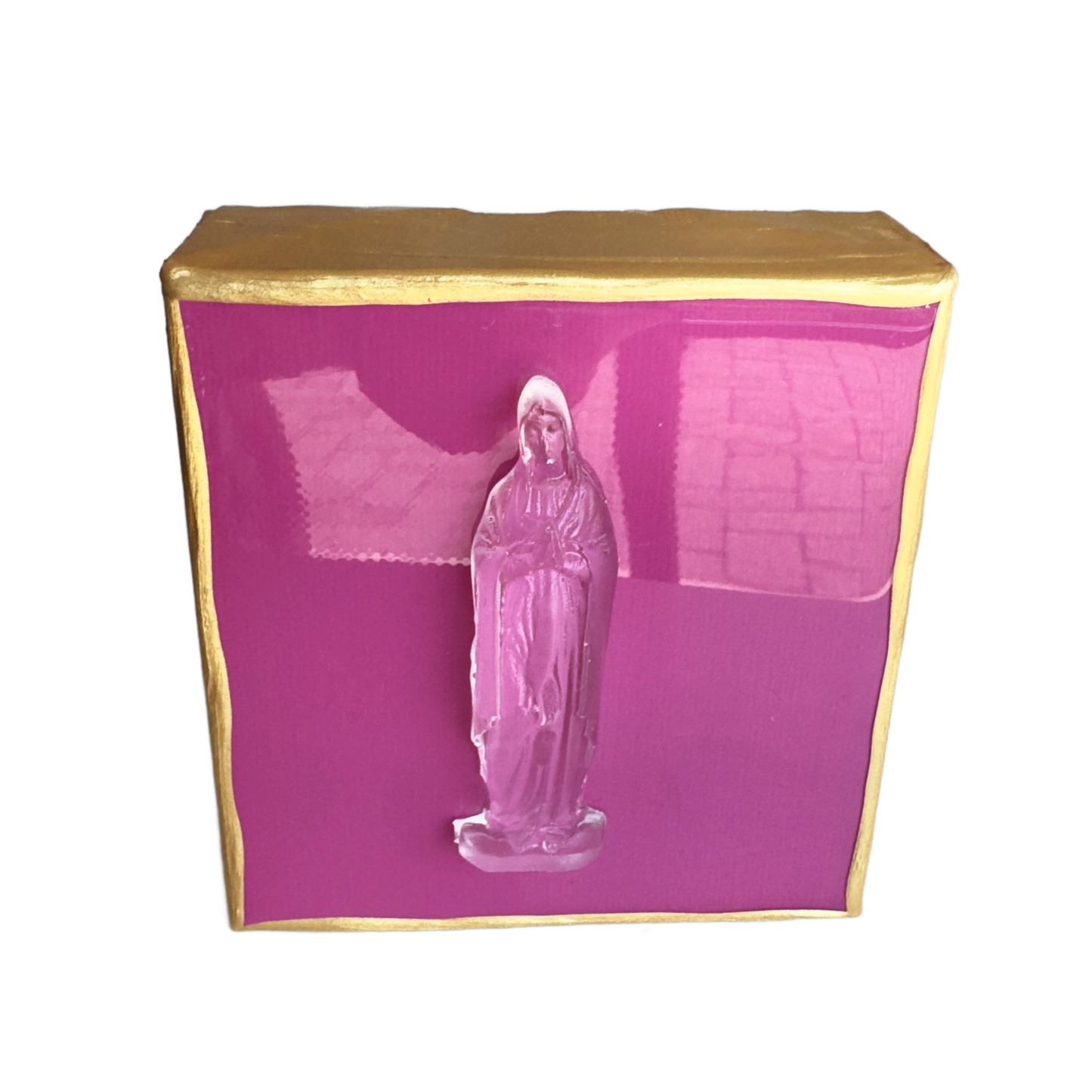 Mother Mary 4x4 Hot Pink Canvas