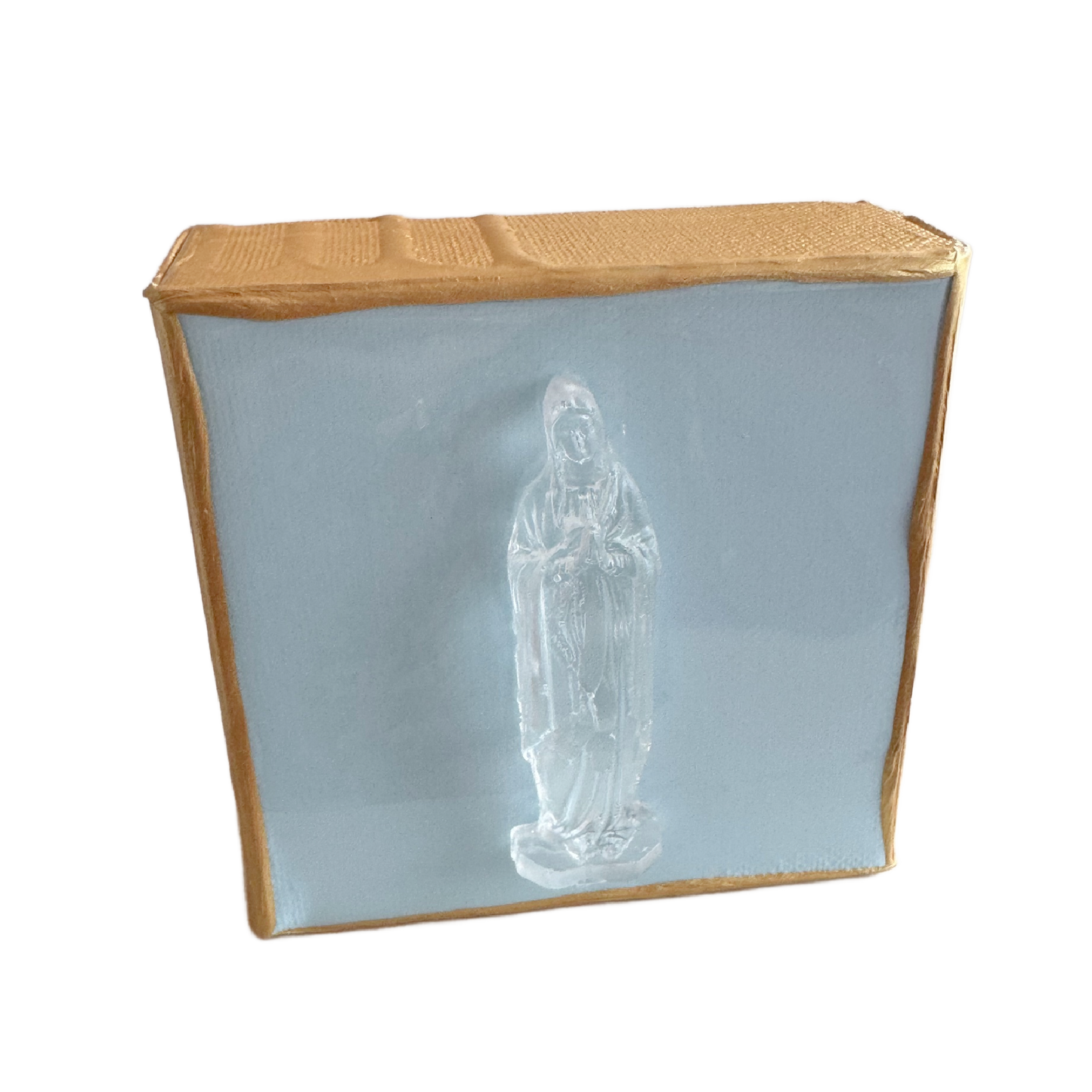 Mother Mary 4x4 Baby Blue Canvas