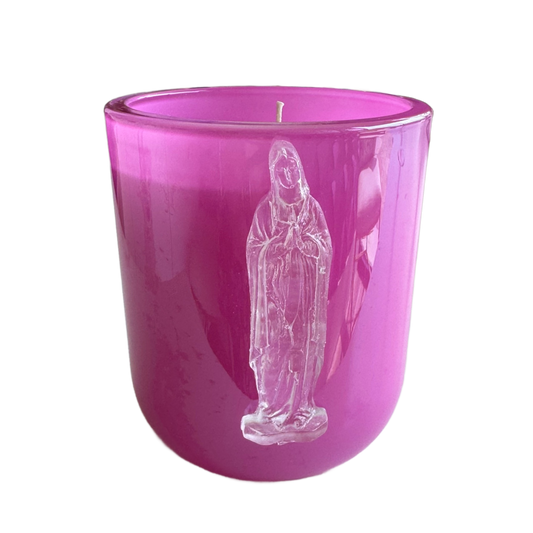 Mother Mary Pink Candle