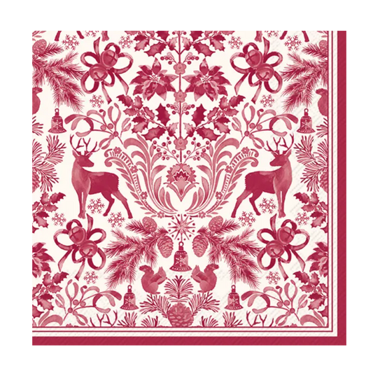 Brimsley Red Luncheon Napkin