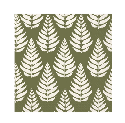 Autumn Trees Green Luncheon Napkin