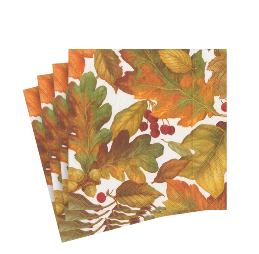 Autumn Leaves Cocktail Napkin