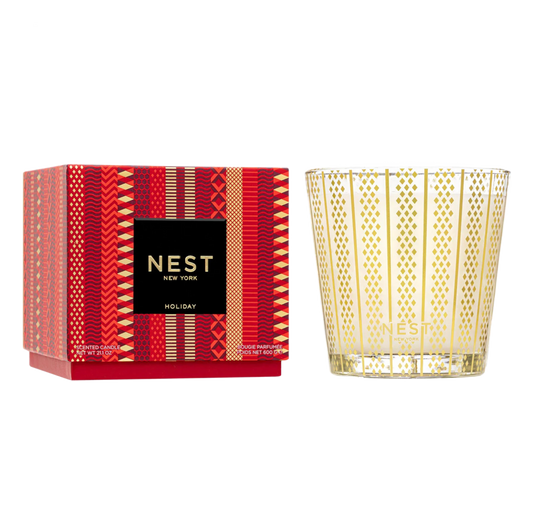 Holiday 3 Wick Candle by Nest