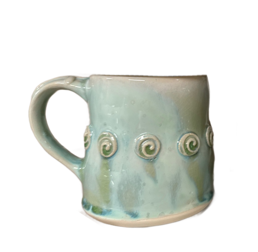 Aqua Green Rosary Mug