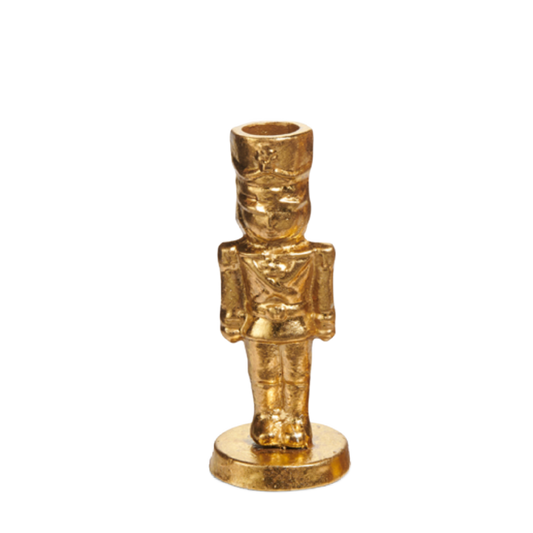 Gold Nutcracker Taper Candlestick