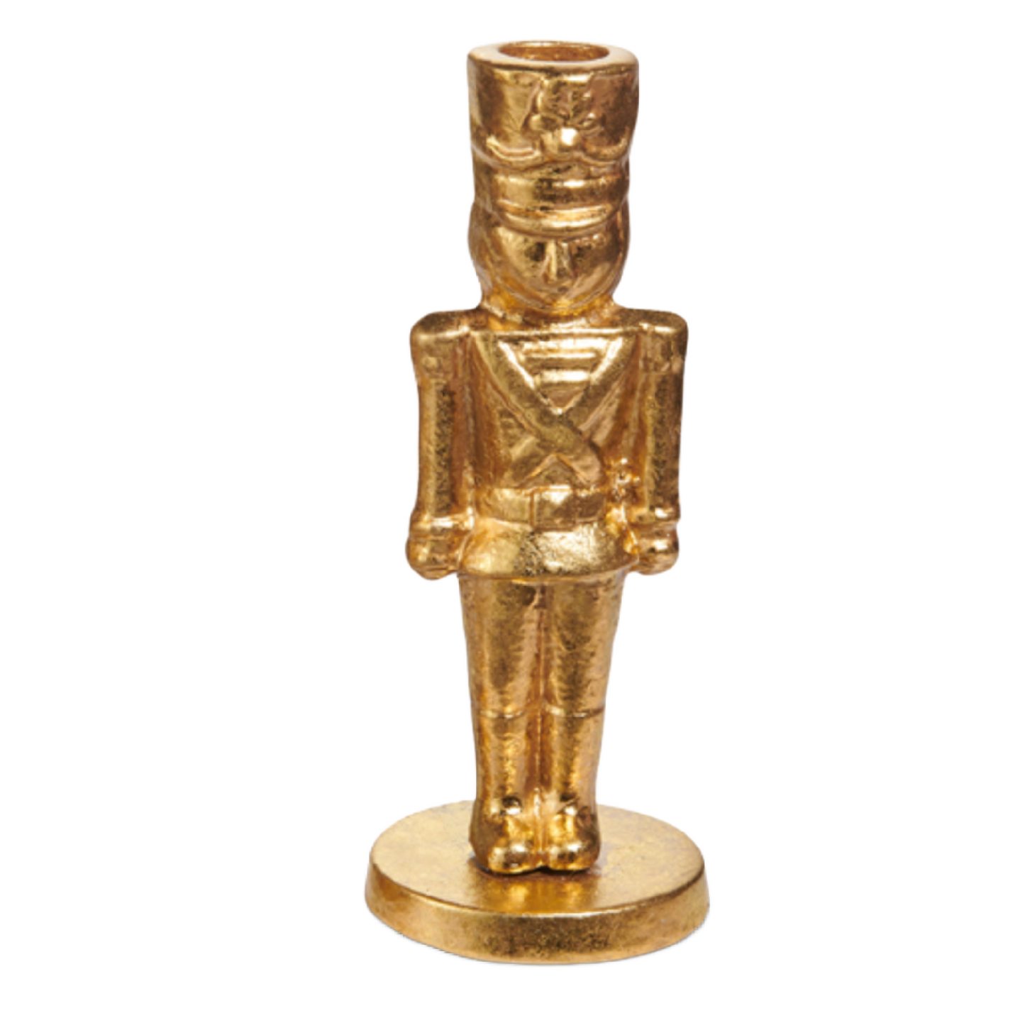 Gold Nutcracker Taper Candlestick