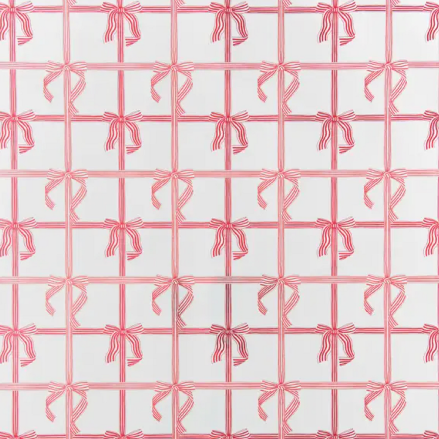 Peppermint Stripe Bows Wrapping Paper