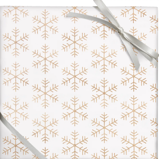 Gold Snowflakes Wrapping Paper
