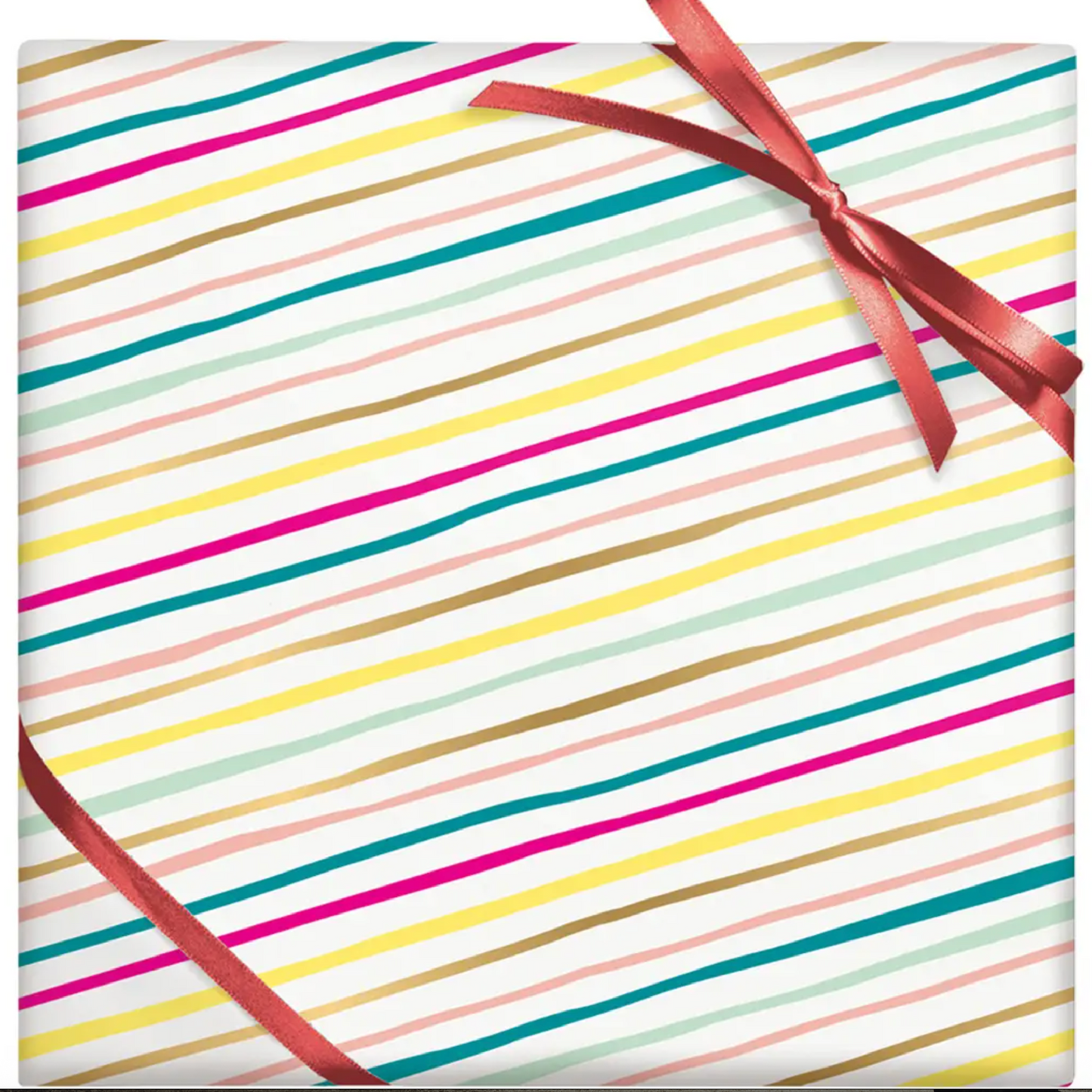 Multi-Color Diagonal Stripe Stone Wrapping Paper