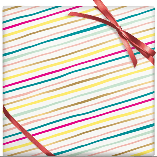 Multi-Color Diagonal Stripe Stone Wrapping Paper