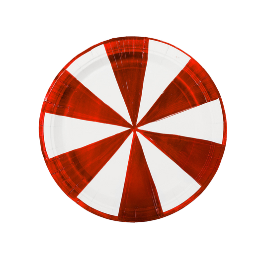 Red Positano Stripe Dinner Plate