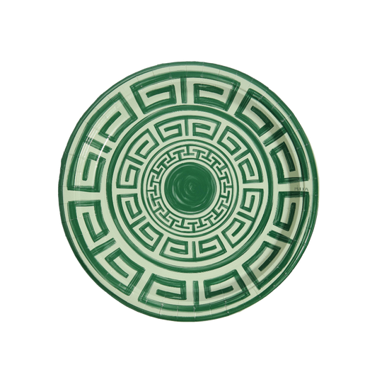 Sage & Forest Greek Key Pavilion Dinner Plates