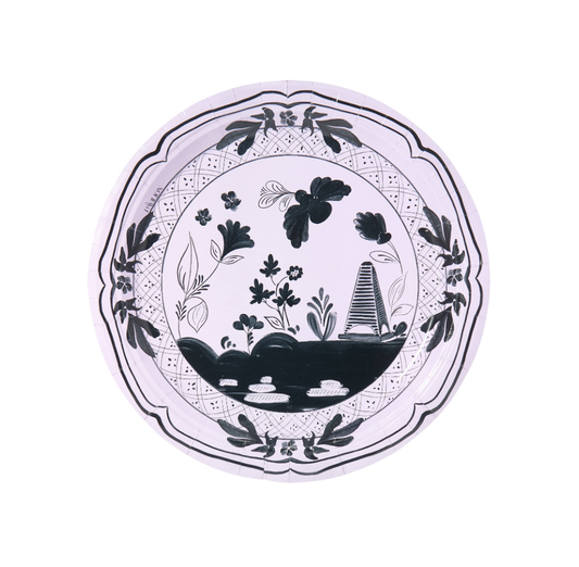 Lilac & Black Pavilion Dinner Plates