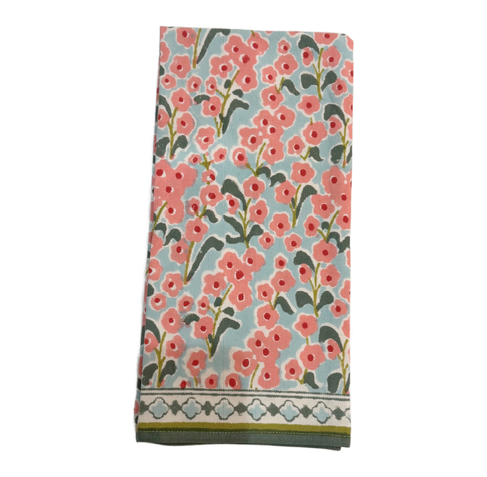 Pink Posey Tea Towel