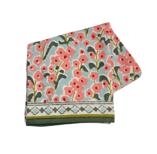 Pink Posey Tea Towel
