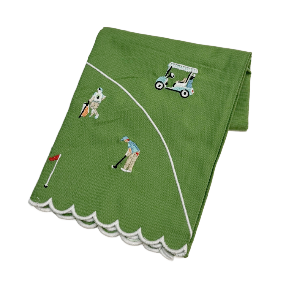 Day at the Golf Course Tea Towel