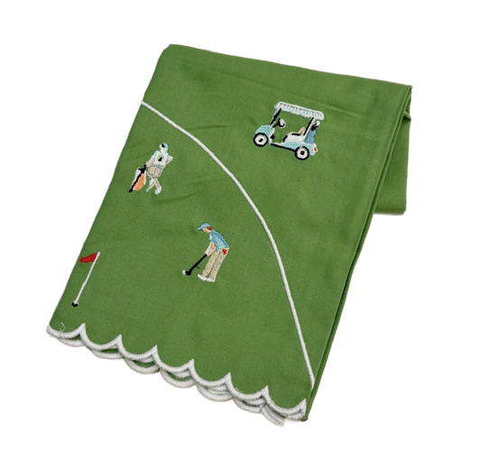 Day at the Golf Course Tea Towel
