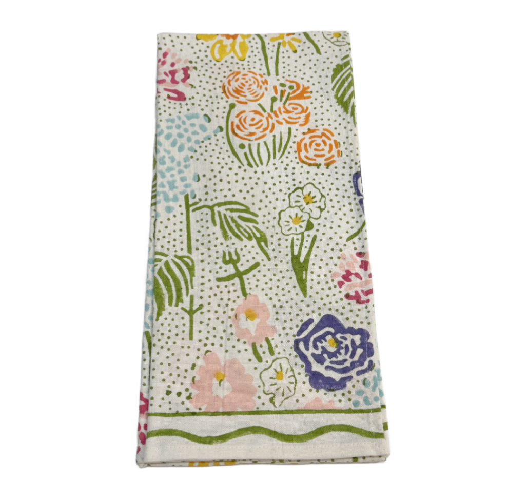 Festive Garden Tea Towel