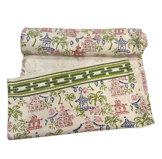 Palms & Pagodas Table Runner