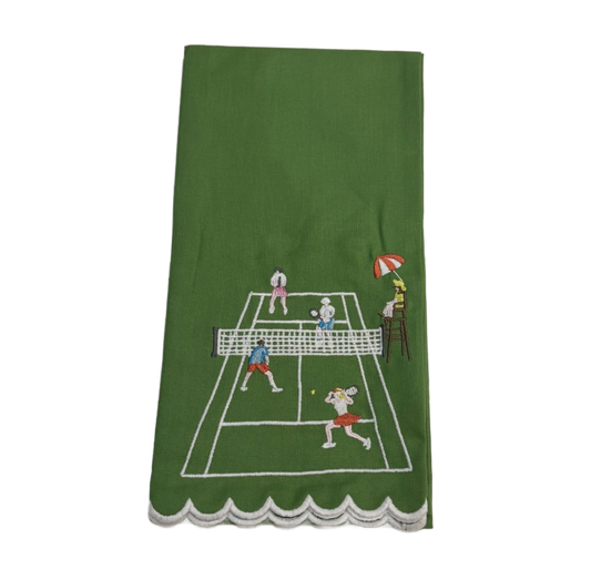 Playing Doubles Tea Towel