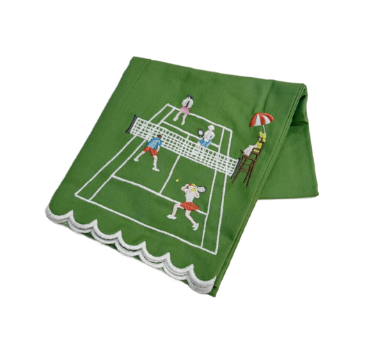 Playing Doubles Tea Towel