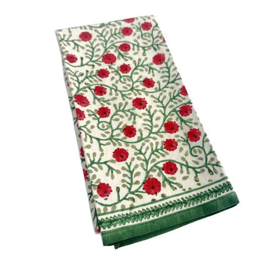 Red and Green Tea Towel