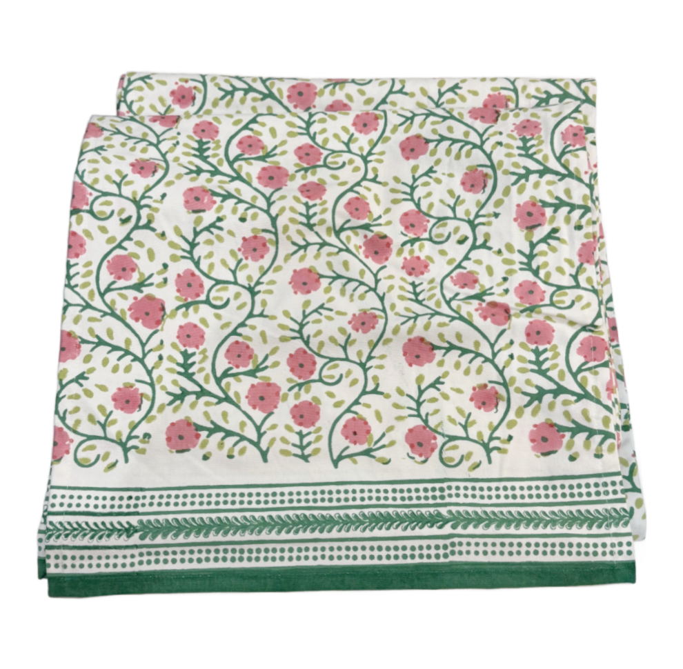 Pink and Green Table Runner