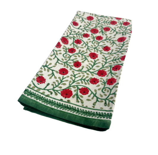 Red and Green Tea Towel