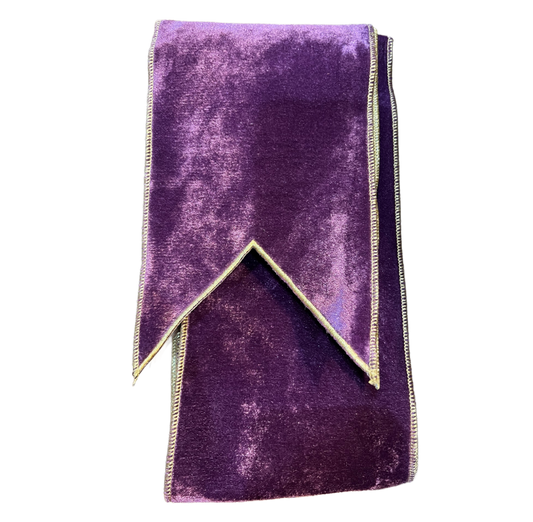 Purple Velvet Wreath Sash