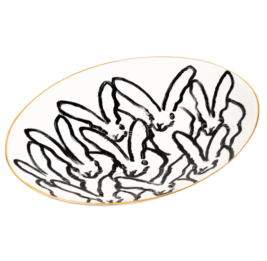 Hunt Slonem | Rabbit Run Serving Platter