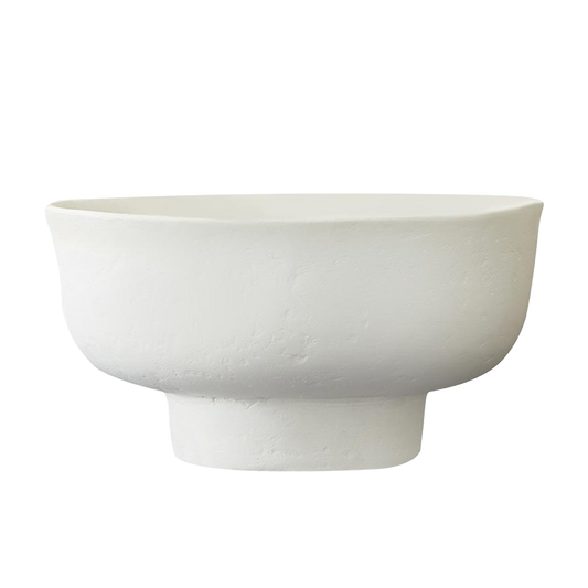 Paper Mache White Bowl