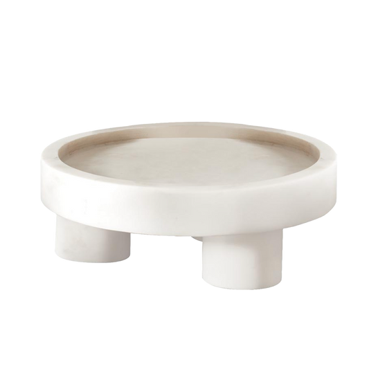 10" Marble Footed Tray
