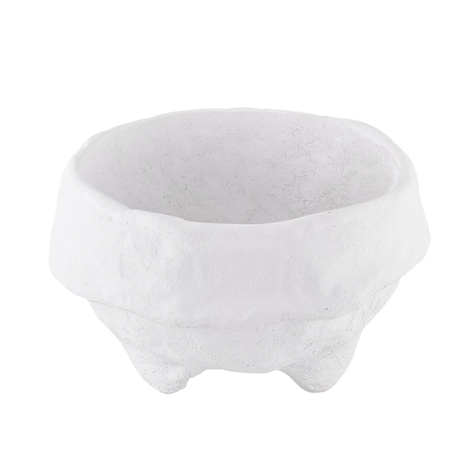 Paper Mache White Bowl