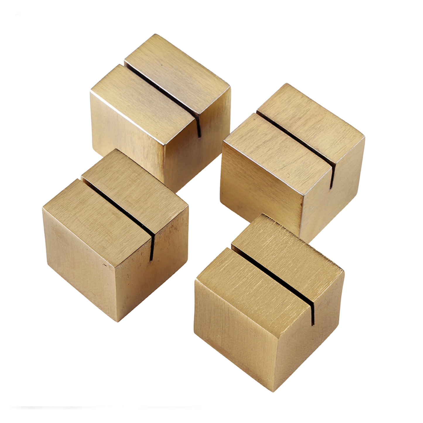 Brushed Gold Place Card Holder