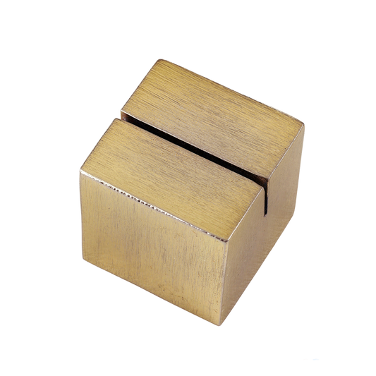 Brushed Gold Place Card Holder