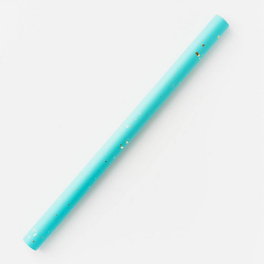 Teal Blue Gold Fleck Stone Wrapping Paper